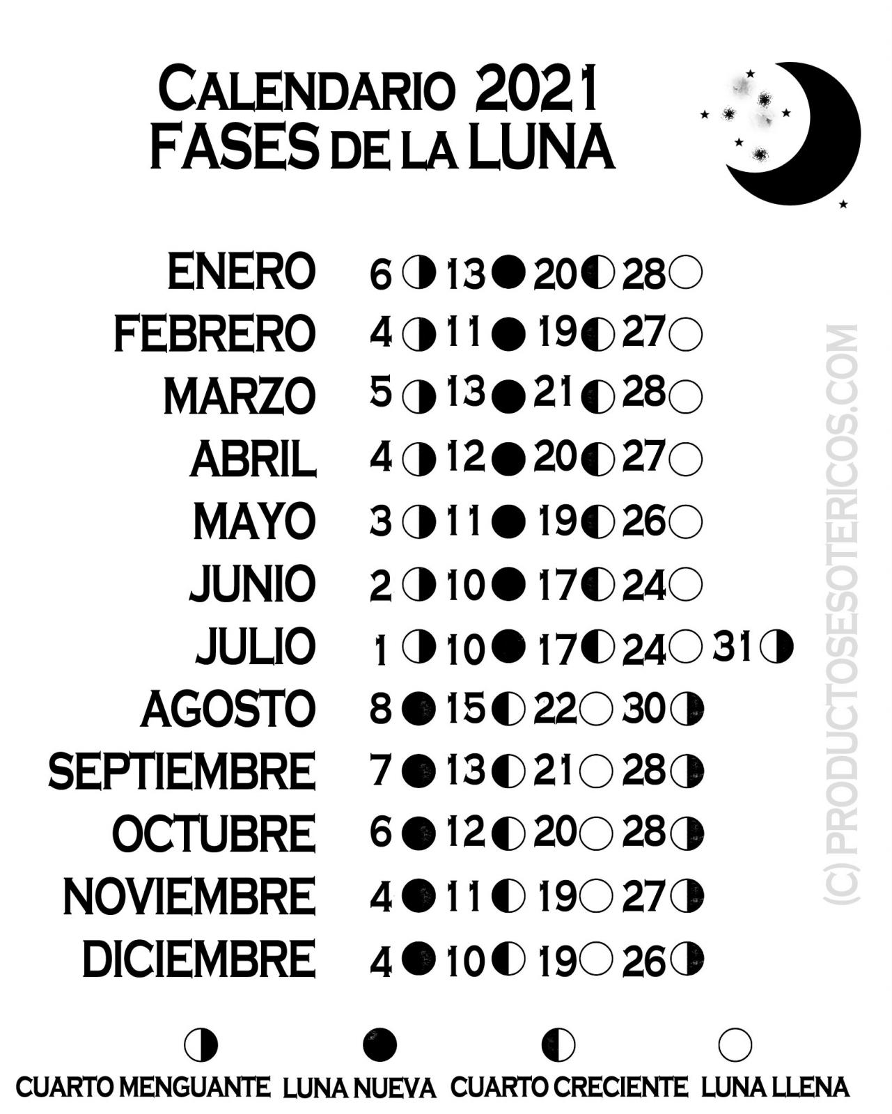 Calendario 2024 Con Las Lunas Image to u